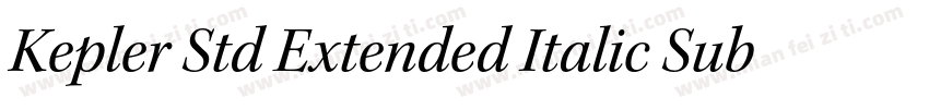 Kepler Std Extended Italic Subhead字体转换